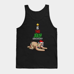 Sloth - Jolly Sloth - Funny Christmas Sayings Tank Top